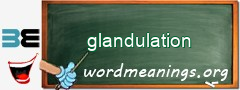 WordMeaning blackboard for glandulation